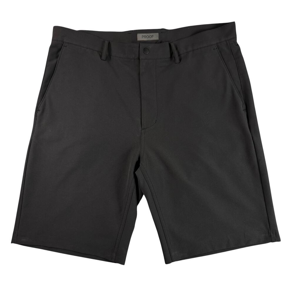 Proof Huckberry Mens Nomad Shorts Meteorite Black Sz 36 Stretch Performance Golf
